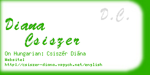 diana csiszer business card